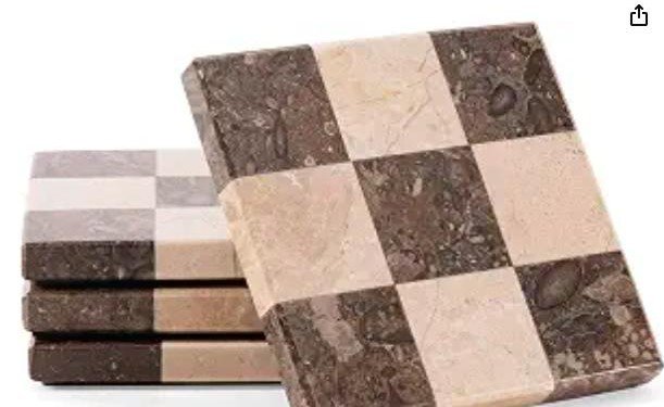 Marble coasters set of four